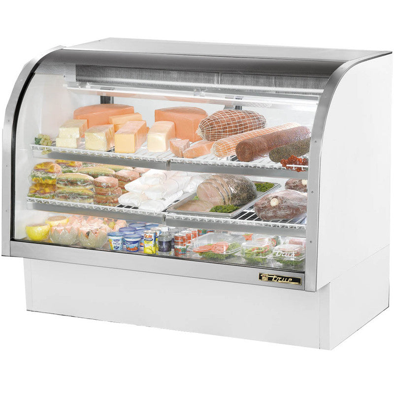 True TCGG-60-LD Refrigerated Deli Display Case, 60 1/4" Wide, 2 Doors, 4 Shelves