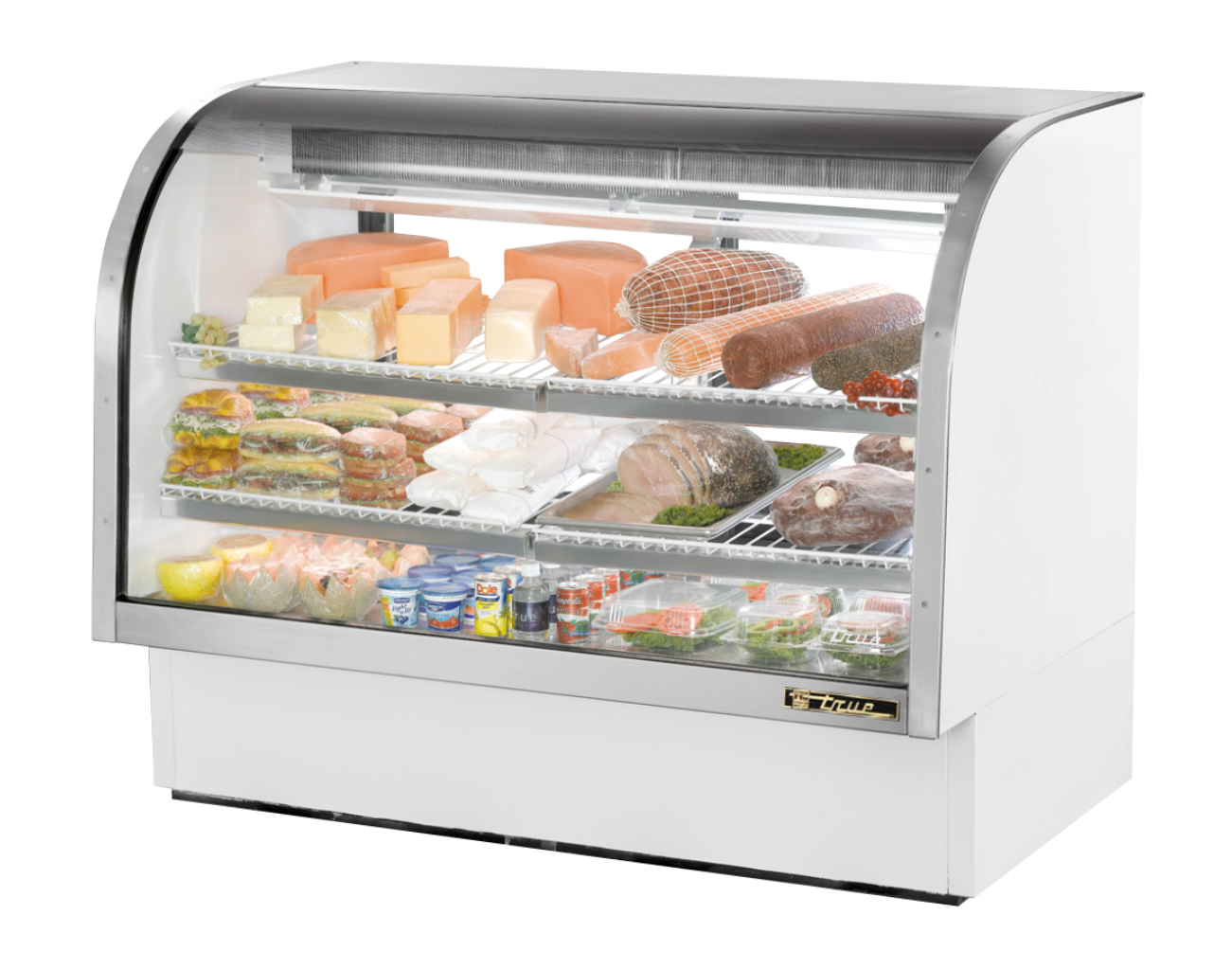 True TCGG-60-LD Refrigerated Deli Display Case, 60 1/4" Wide, 2 Doors, 4 Shelves
