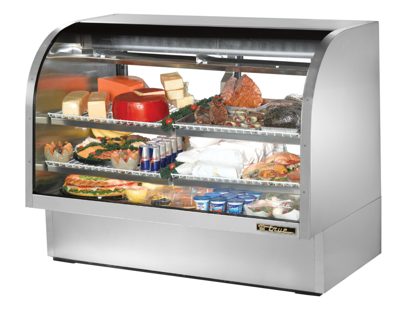 True TCGG-60-S-LD Refrigerated Deli Display Case, 60 1/4" Wide, 2 Doors, 4 Shelves