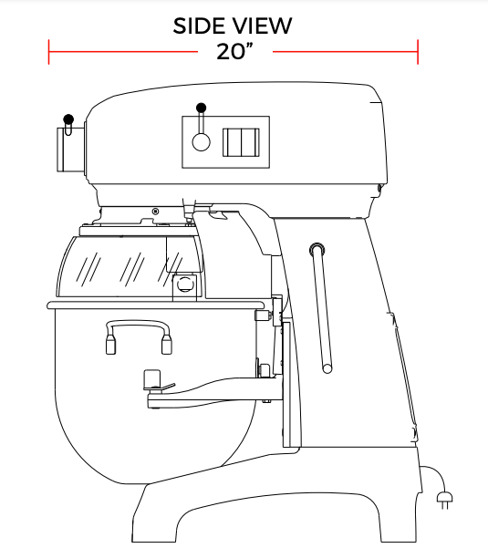 Prepline B30M 28 Qt. Gear Driven Commercial Planetary Stand Mixer