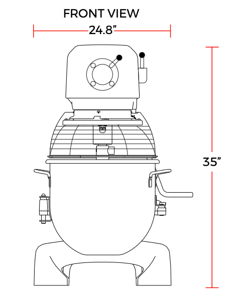 Prepline PHLM20B-T 20 Quart Heavy Duty Gear Driven Commercial Planetary Stand Mixer with Timer