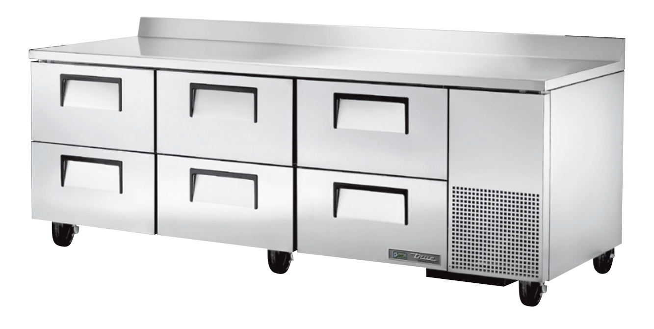 True TWT-93D-6-HC Worktop Refrigerator, 93 1/4" Wide