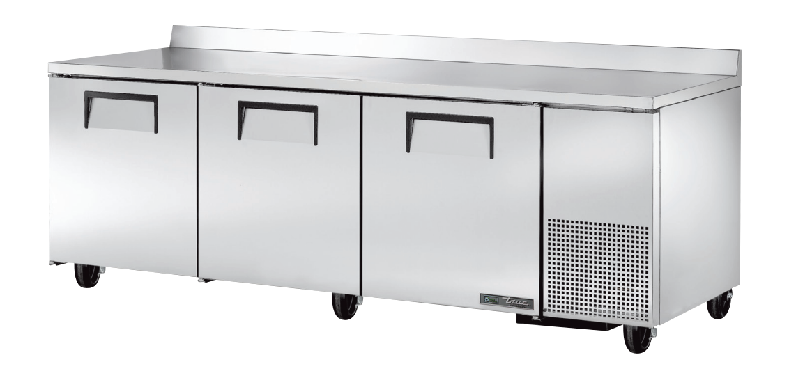 True TWT-93-HC Worktop Refrigerator, 93 1/4" Wide, 3 Doors, 6 Shelves