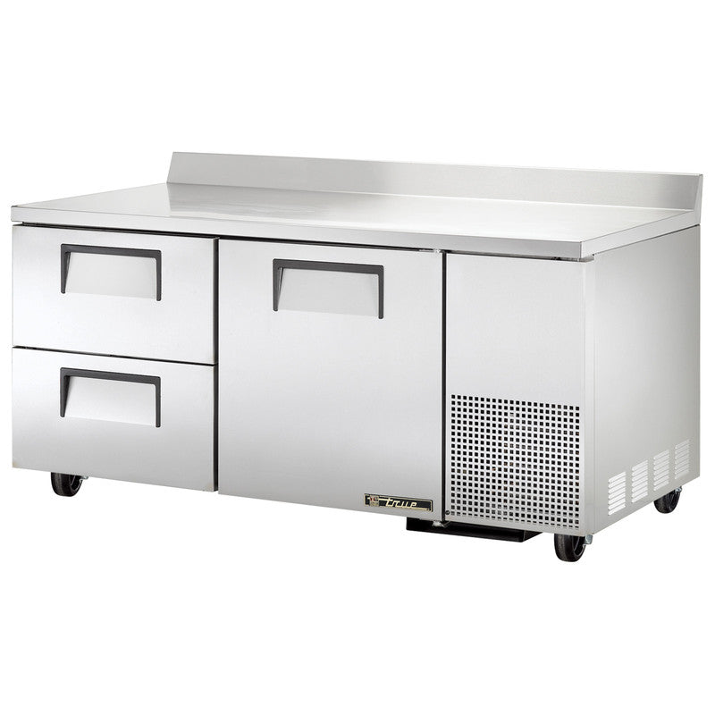 True TWT-67D-2-HC Worktop Refrigerator, 67 1/4" Wide, 1 Door, 2 Shelves