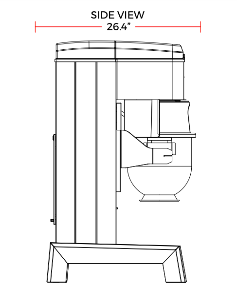 Prepline PHLM30B-T 30 Quart Gear Driven Commercial Planetary Stand Mixer with Timer