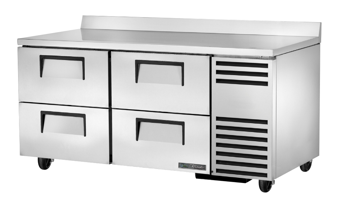 True TWT-67D-4-HC Worktop Refrigerator, 67 1/4" Wide