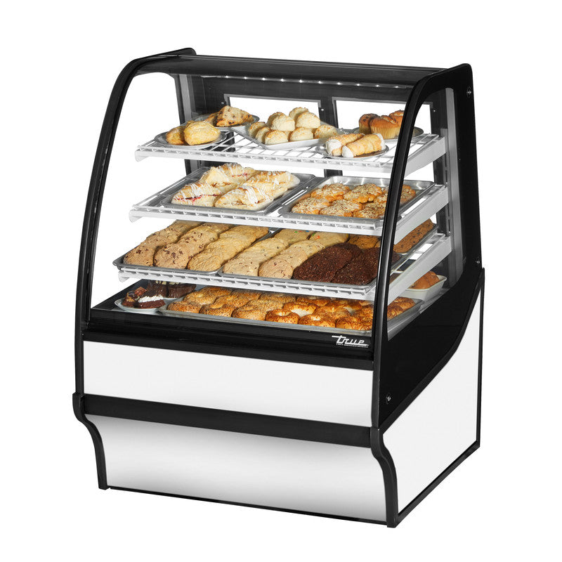 True TDM-DC-36-GE/GE-S-W Non-Refrigerated Bakery Display Case, 36 1/4" Wide, 2 Doors, 3 Shelves