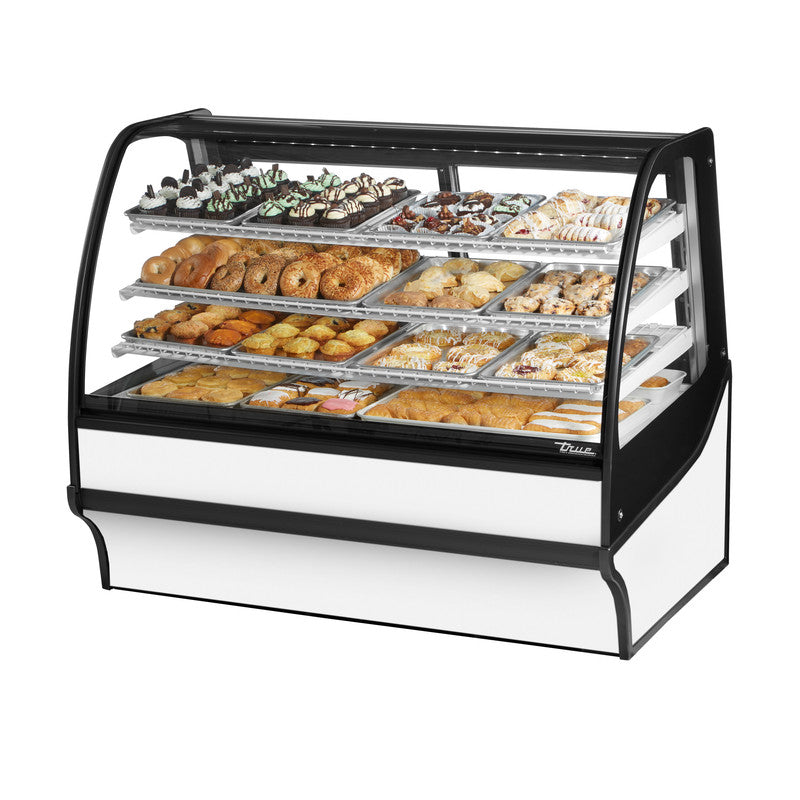 True TDM-DC-59-GE/GE-S-W Non-Refrigerated Bakery Display Case, 59 1/4" Wide, 2 Doors, 3 Shelves