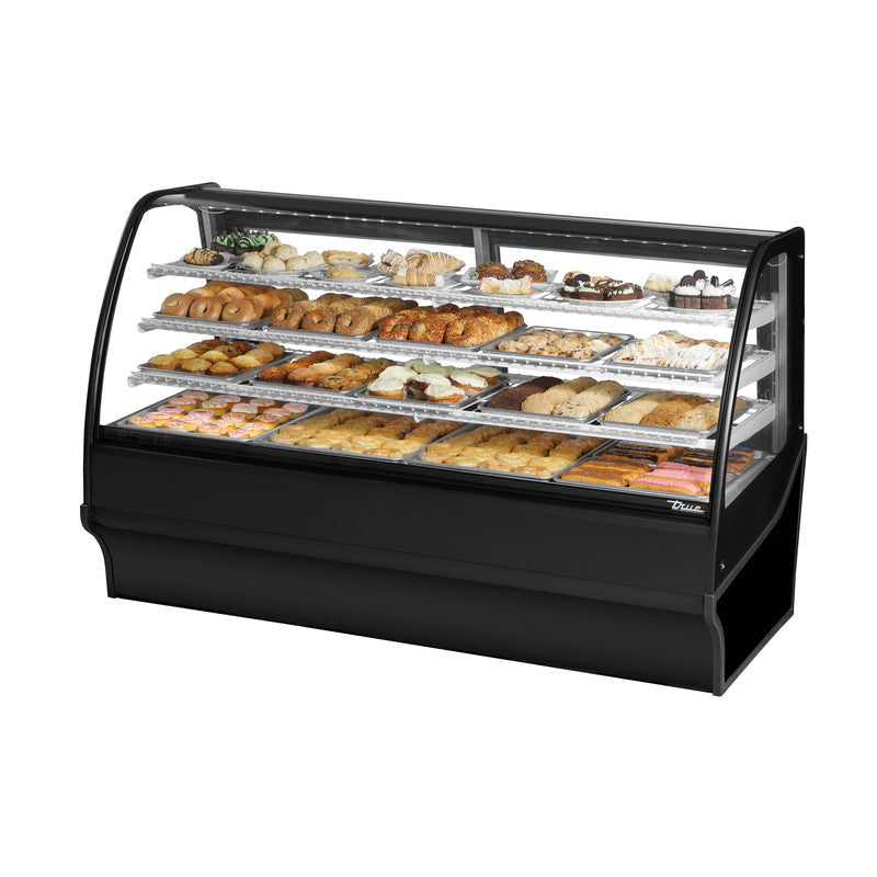 True TDM-DC-77-GE/GE-B-W Non-Refrigerated Bakery Display Case, 77 1/4" Wide, 2 Doors, 3 Shelves