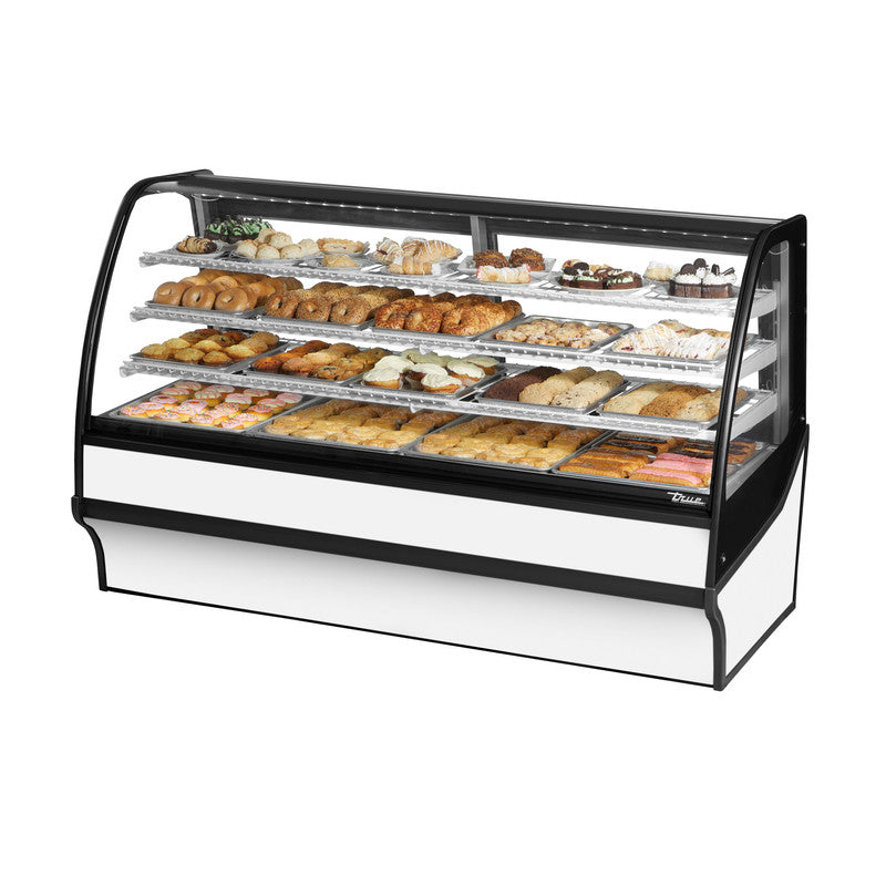 True TDM-DC-77-GE/GE-S-W Non-Refrigerated Bakery Display Case, 77 1/4" Wide, 2 Doors, 3 Shelves