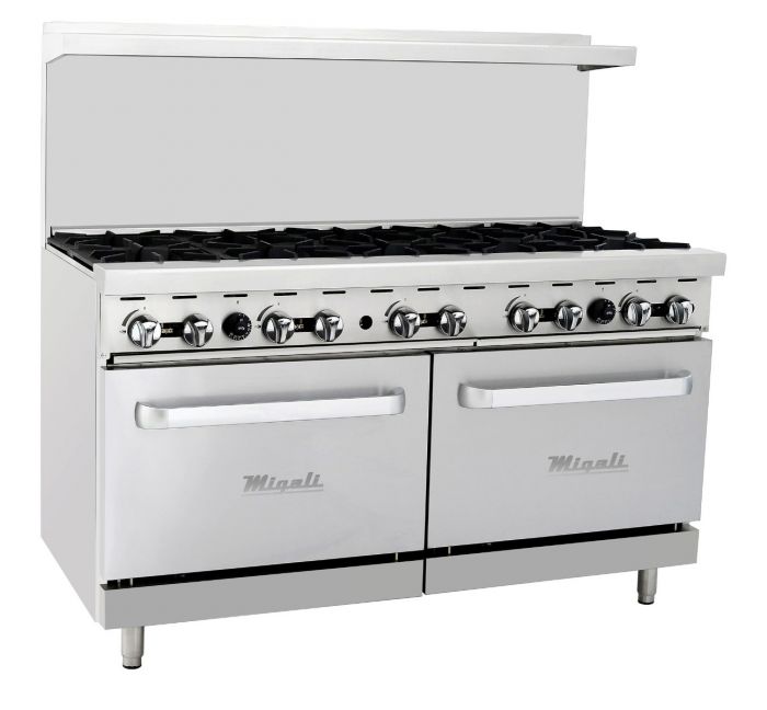 Migali C-RO10-LP 10 Burner, Liquid Propane Gas Range & Oven