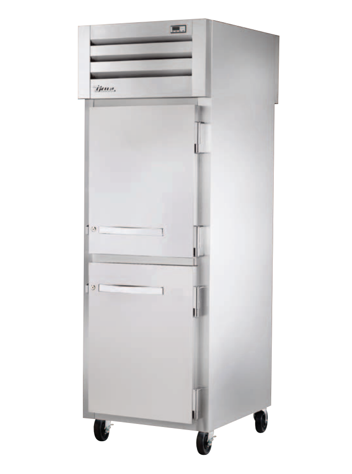 True STR1FPT-2HS-2HS Pass-Thru Freezer, 27 1/2" Wide, 2 Front / 2 Back Doors, STR Spec Series