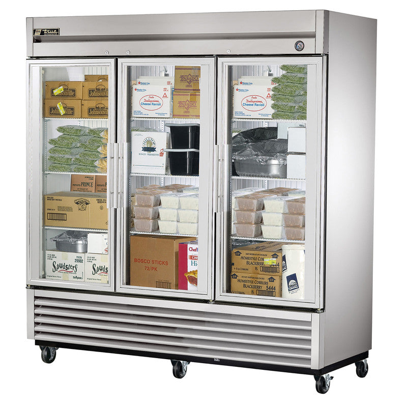 True T-72FG-HC~FGD01 Reach-In Freezer, 78 1/8" Wide, 3 Doors, 9 Shelves, T-Series