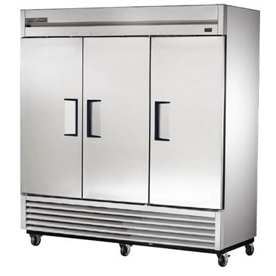True T-72F-HC Reach-In Freezer, 78 1/8" Wide, 3 Doors, 9 Shelves, T-Series