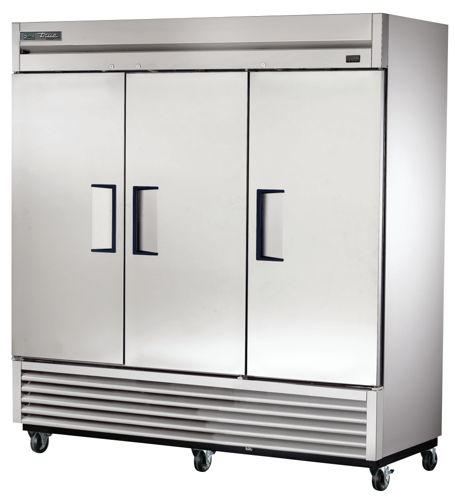 True T-72F-HC Reach-In Freezer, 78 1/8" Wide, 3 Doors, 9 Shelves, T-Series
