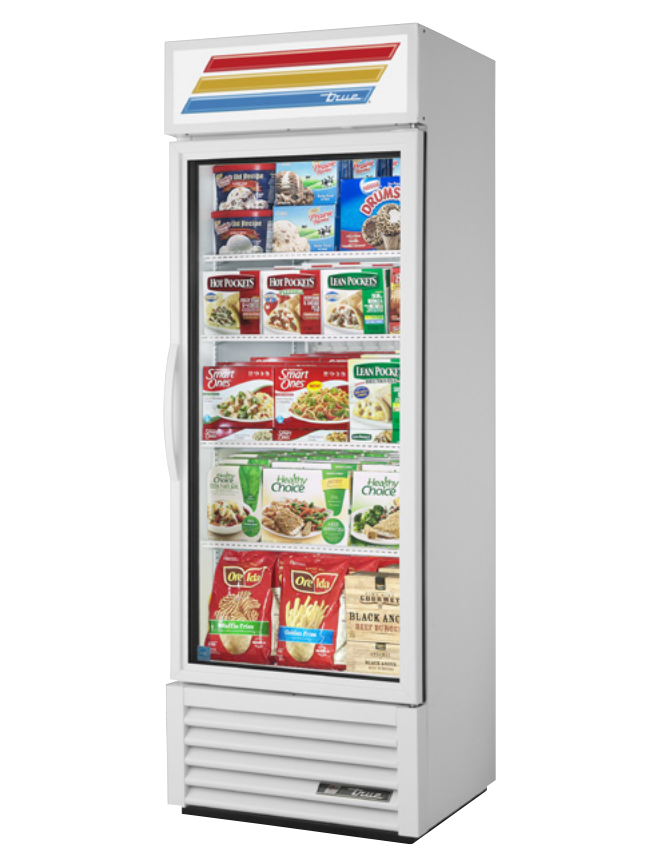 True GDM-19T-F~TSL01 Merchandiser Freezer, 27" Wide, 1 Door, 4 Shelves
