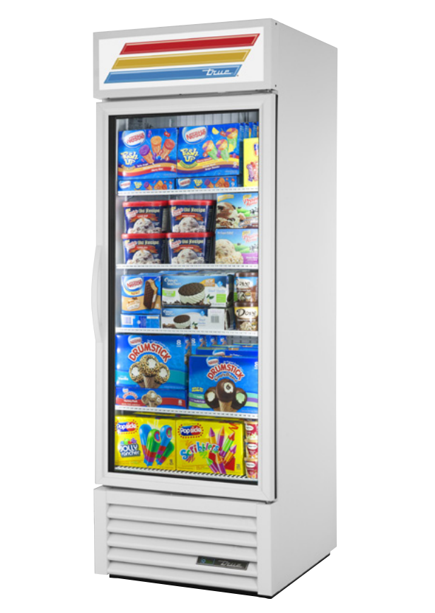 True GDM-23F-HC~TSL01 Merchandiser Freezer, 27" Wide, 1 Door, 4 Shelves