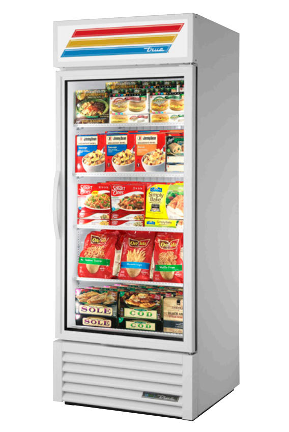 True GDM-26F-HC~TSL01 Merchandiser Freezer, 30" Wide, 1 Door, 4 Shelves