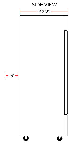 Coldline C-3FE 81" Triple Solid Door Reach-In Freezer