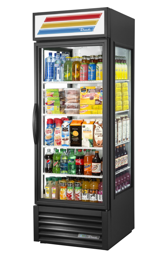 True GEM-23-HC~TSL01 Merchandiser Refrigerator, 27 1/2" Wide, 1 Door, 4 Shelves