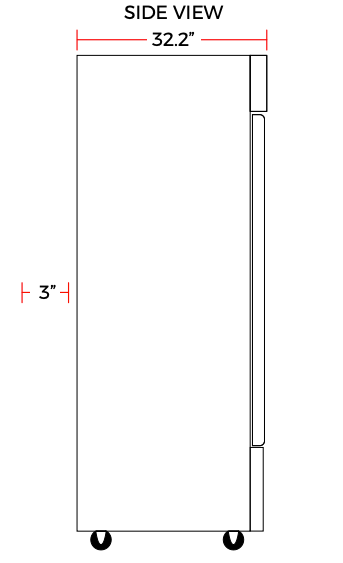 Coldline C-3FF 81" Triple Solid Door Reach-In Freezer