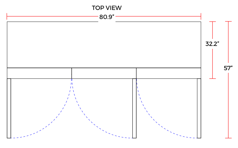 Coldline C-3FF 81" Triple Solid Door Reach-In Freezer