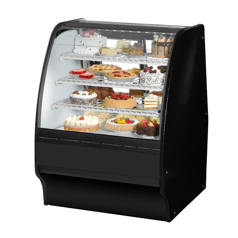 True TGM-R-36-SC/SC-B-W Refrigerated Bakery Display Case, 36 1/4" Wide, 2 Doors, 6 Shelves