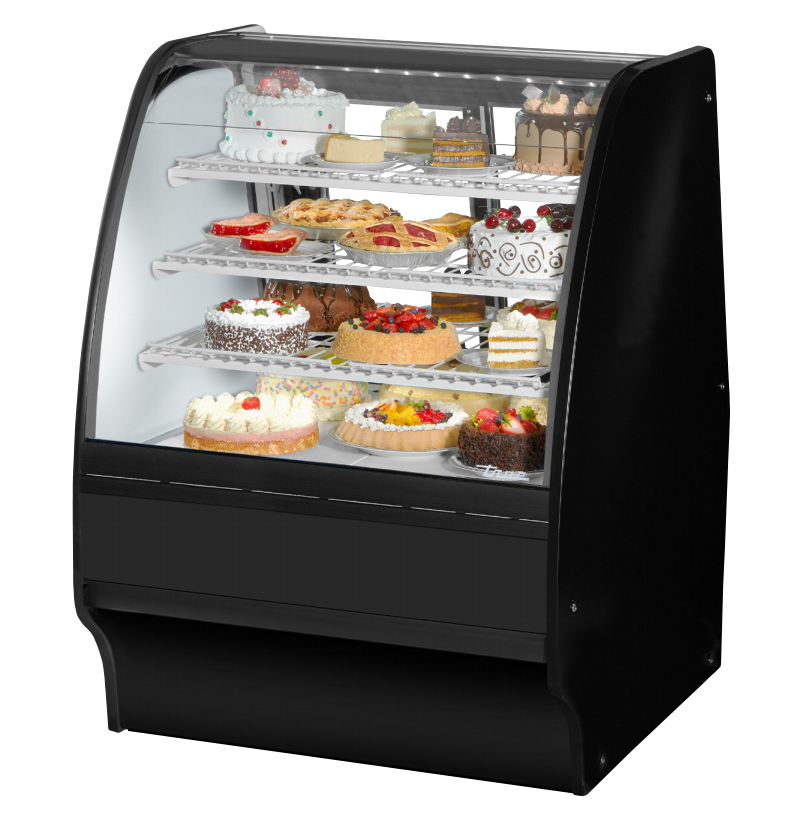True TGM-R-36-SC/SC-S-W Refrigerated Bakery Display Case, 36 1/4" Wide, 2 Doors, 6 Shelves