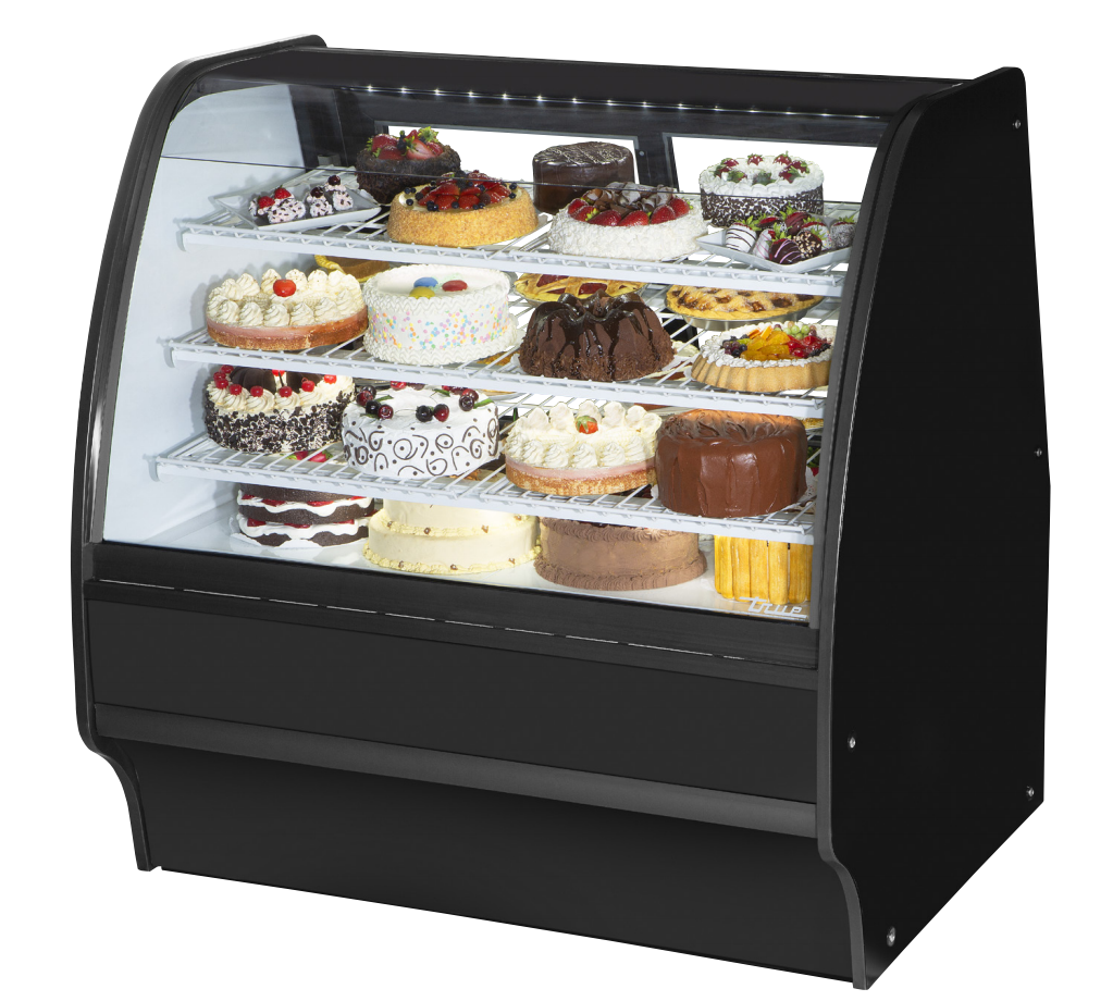 True TGM-R-48-SC/SC-S-W Refrigerated Bakery Display Case, 48 1/4" Wide, 2 Doors, 6 Shelves