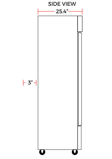 Coldline C19F 29" Single Solid Door Narrow Depth Reach-In Freezer