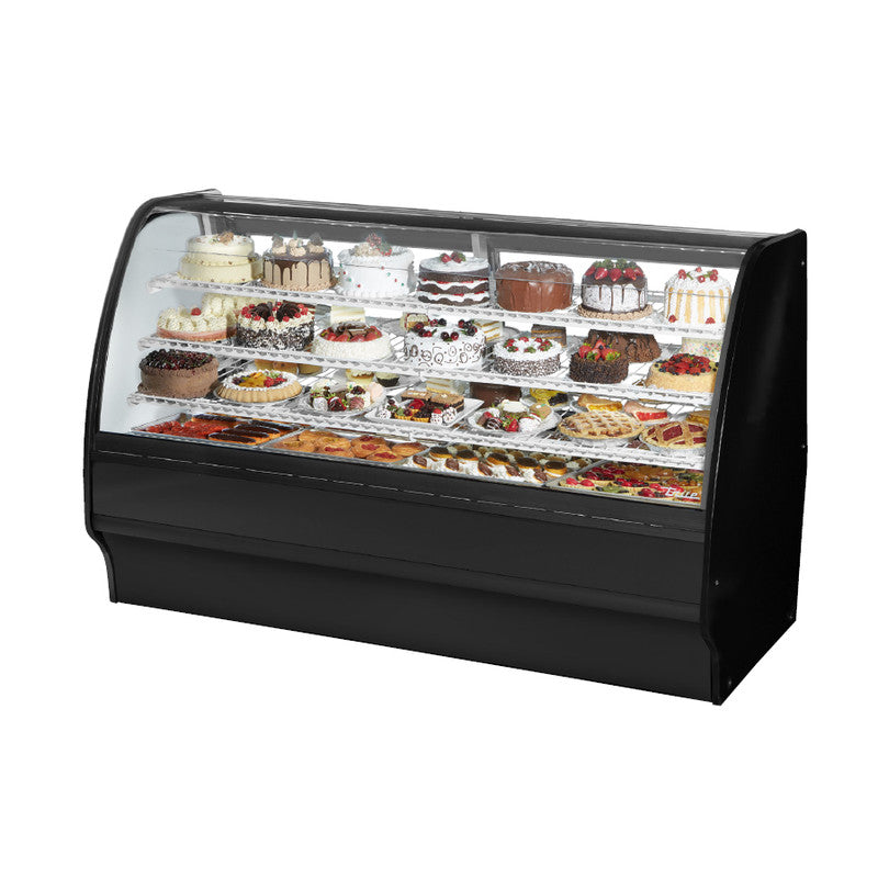 True TGM-R-77-SC/SC-B-W Refrigerated Bakery Display Case, 77 1/4" Wide, 2 Doors, 6 Shelves