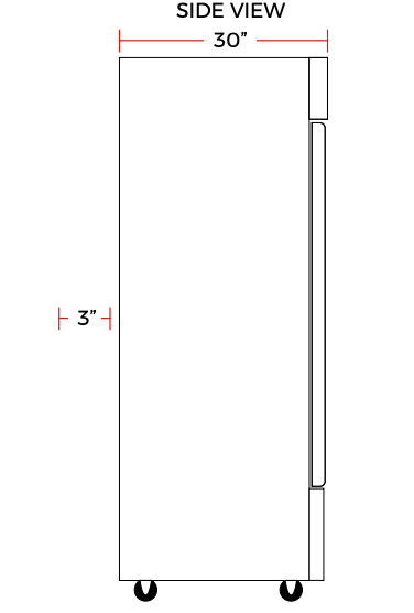 Coldline C35F 40″ Double Solid Door Reach-In Freezer – 35 cu.ft.