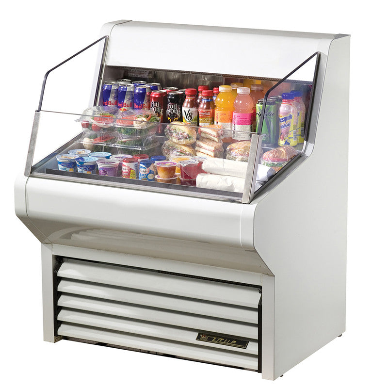 True THAC-36-LD Open Refrigerated Display Merchandiser, 36 1/8" Wide, 3 Shelves