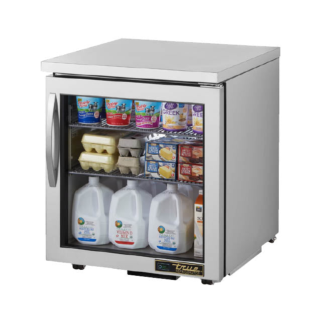 True TUC-27G-LP-HC~FGD01 Undercounter Refrigerator, 27 5/8" Wide, 1 Door, 2 Shelves