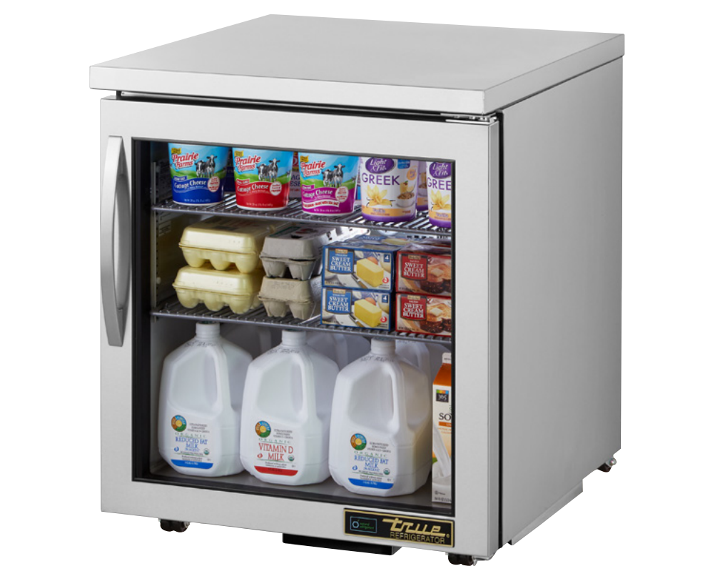 True TUC-27G-LP-HC~FGD01 Undercounter Refrigerator, 27 5/8" Wide, 1 Door, 2 Shelves