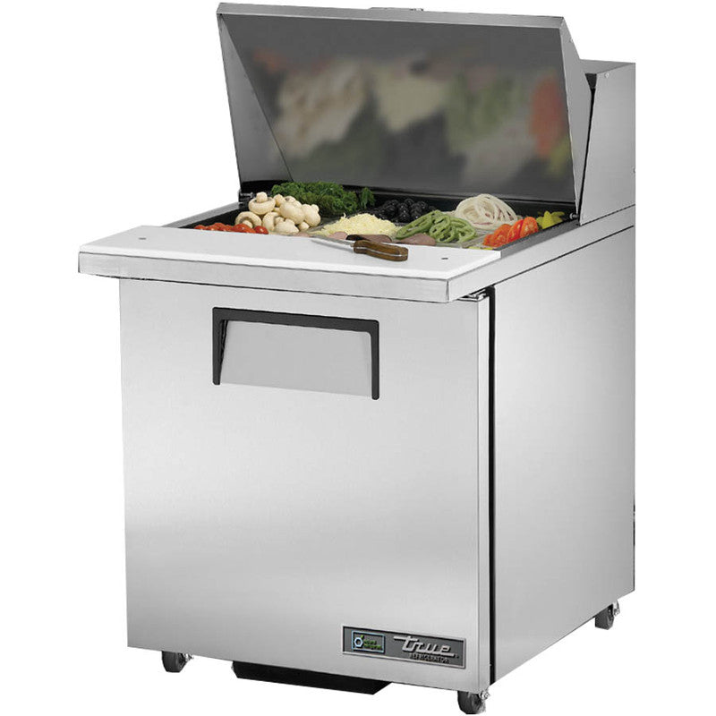 True TSSU-27-12M-B-ADA-HC Sandwich Prep Table, 27 5/8" Wide, 1 Door, 2 Shelves, 12 Pans (Tops)
