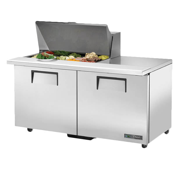 True TSSU-60-15M-B-ADA-HC Sandwich Prep Table, 603/8" Wide, 2 Doors, 4 Shelves, 15 Pans (Tops)