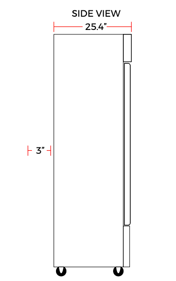 Coldline C19R 29" Single Solid Door Narrow Depth Reach-In Refrigerator
