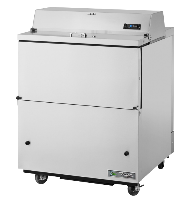 True TMC-34-S-HC Milk Cooler, 34" Wide, 2 Doors, 8 Crate Capacity, 2 Floor Racks