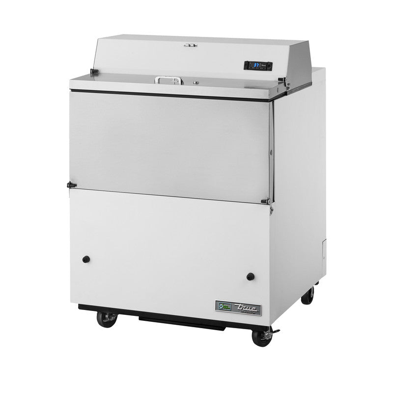 True TMC-34-SS-HC Milk Cooler, 34" Wide, 2 Doors, 8 Crate Capacity, 2 Floor Racks