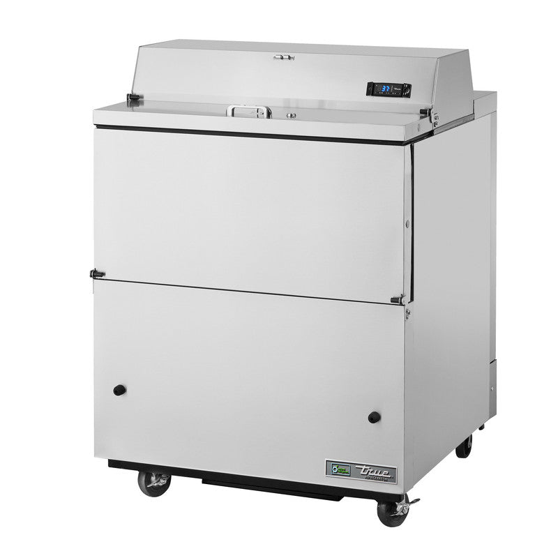 True TMC-34-S-SS-HC Milk Cooler, 34" Wide, 2 Doors, 8 Crate Capacity, 2 Floor Racks