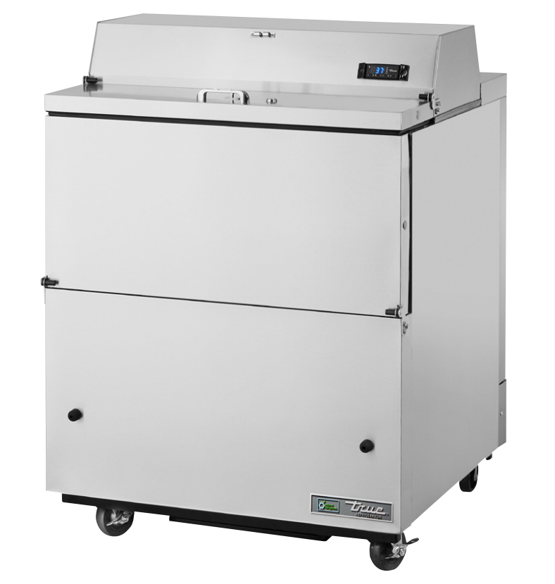 True TMC-34-S-SS-HC Milk Cooler, 34" Wide, 2 Doors, 8 Crate Capacity, 2 Floor Racks