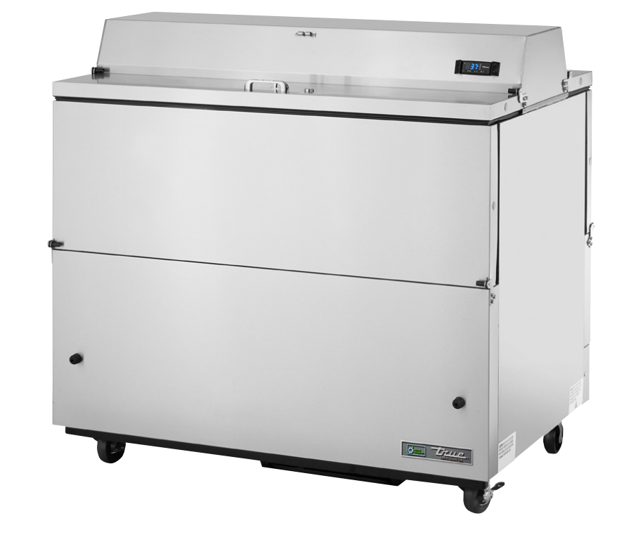 True TMC-49-S-DS-HC Milk Cooler, 49" Wide, 4 Doors, 12 Crate Capacity, 3 Floor Racks