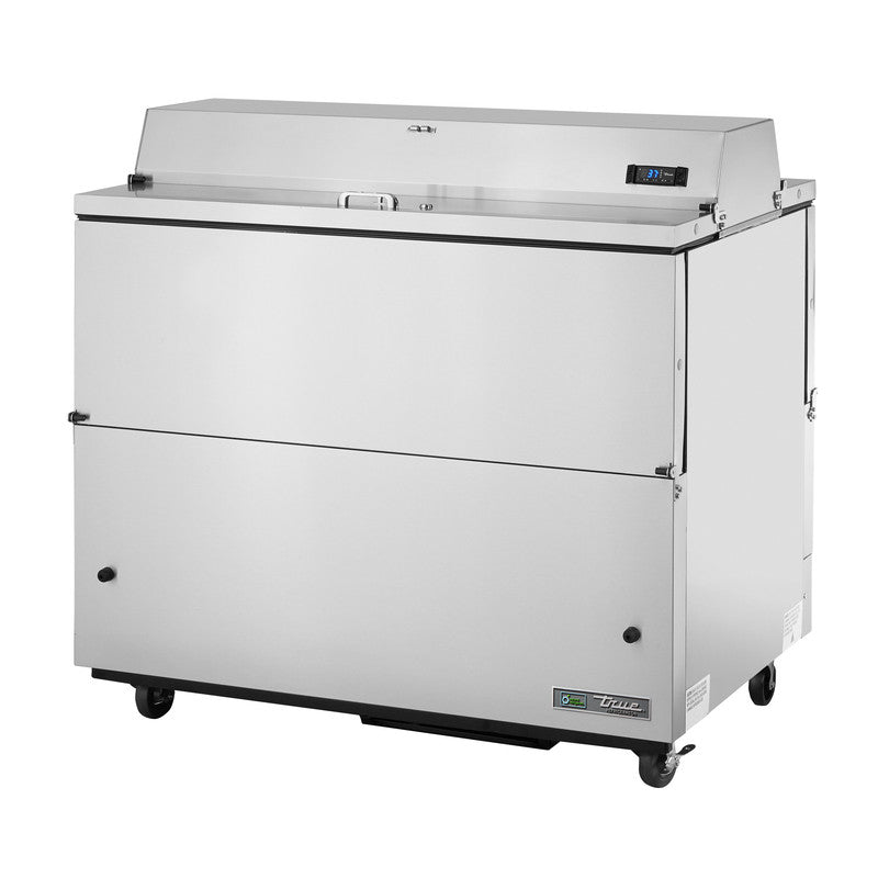 True TMC-49-S-DS-SS-HC Milk Cooler, 49" Wide, 4 Doors, 12 Crate Capacity, 3 Floor Racks