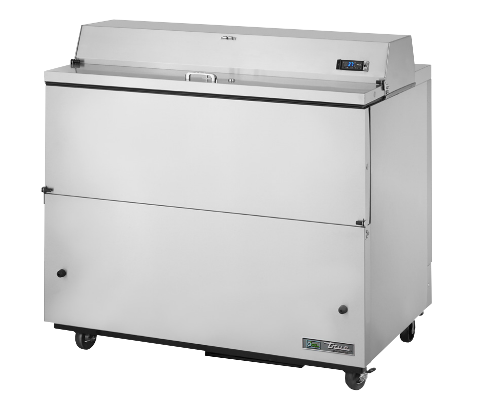 True TMC-49-S-SS-HC Milk Cooler, 49" Wide, 2 Doors, 12 Crate Capacity, 3 Floor Racks
