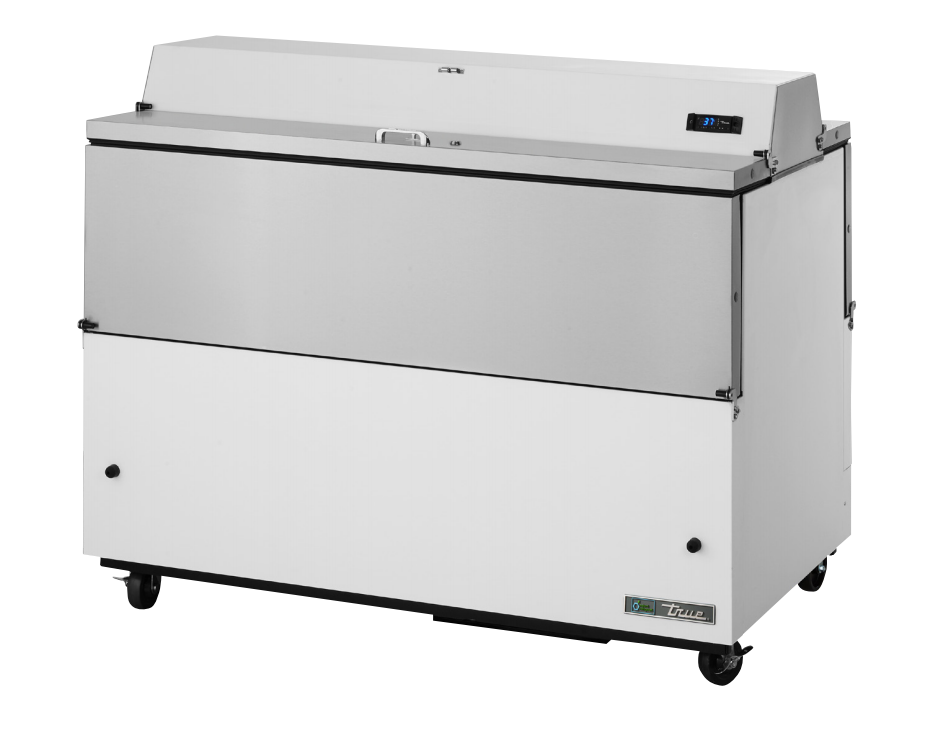 True TMC-58-DS-SS-HC Milk Cooler, 58" Wide, 4 Doors, 16 Crate Capacity, 3 Floor Racks