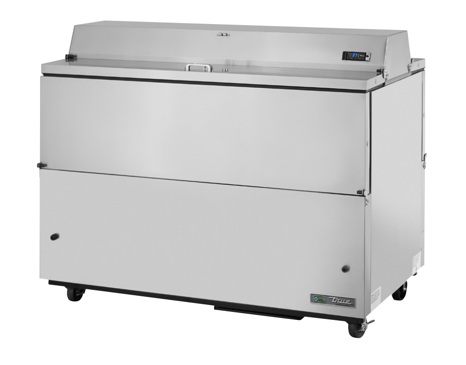 True TMC-58-S-DS-SS-HC Milk Cooler, 58" Wide, 4 Doors, 16 Crate Capacity, 3 Floor Racks