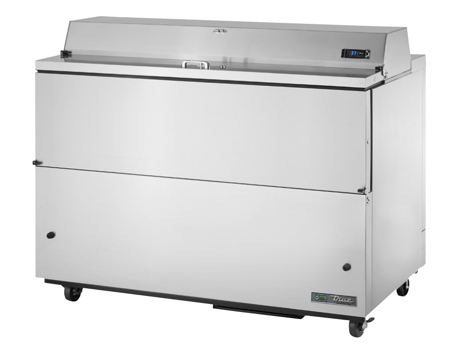 True TMC-58-S-SS-HC Milk Cooler, 58" Wide, 2 Doors, 16 Crate Capacity, 3 Floor Racks