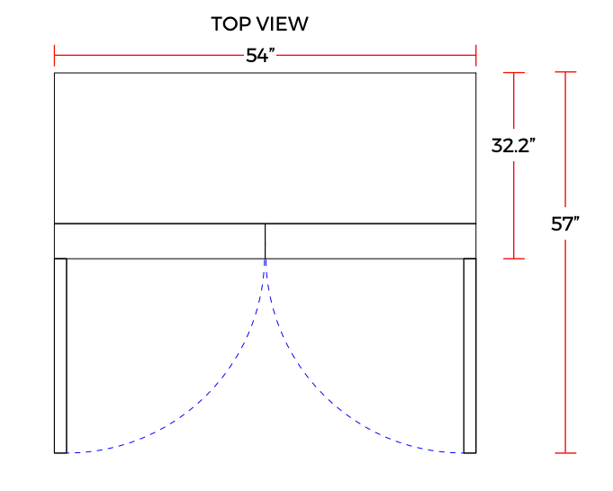 Coldline C-2RE 54" Double Solid Door Reach-In Refrigerator