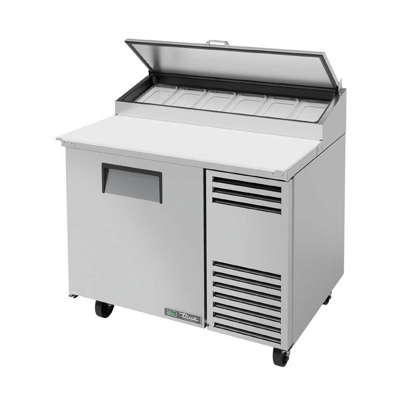 True TPP-AT-44-HC Pizza Prep Table, 44 5/8" Wide, 1 Door, 2 Shelves, 6 Pans (Tops)